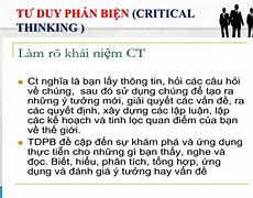 Bài Giảng Tư Duy Phản Biện